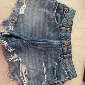 garage denim shorts high rise